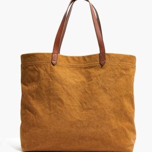 MADEWELL Brown Canvas Tote Bag NWT
